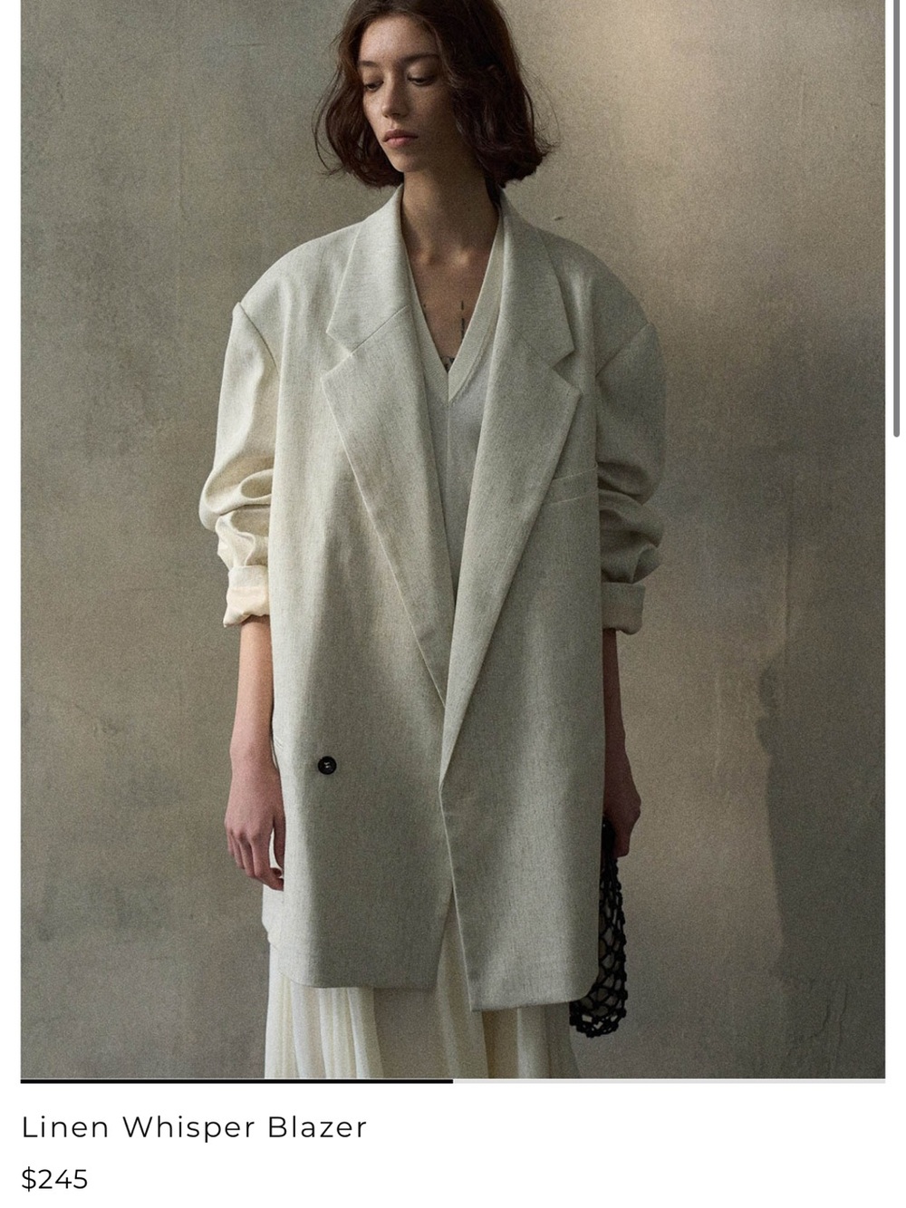 Cream Oversized Blazer Dress - Stylish Home Bath Look M